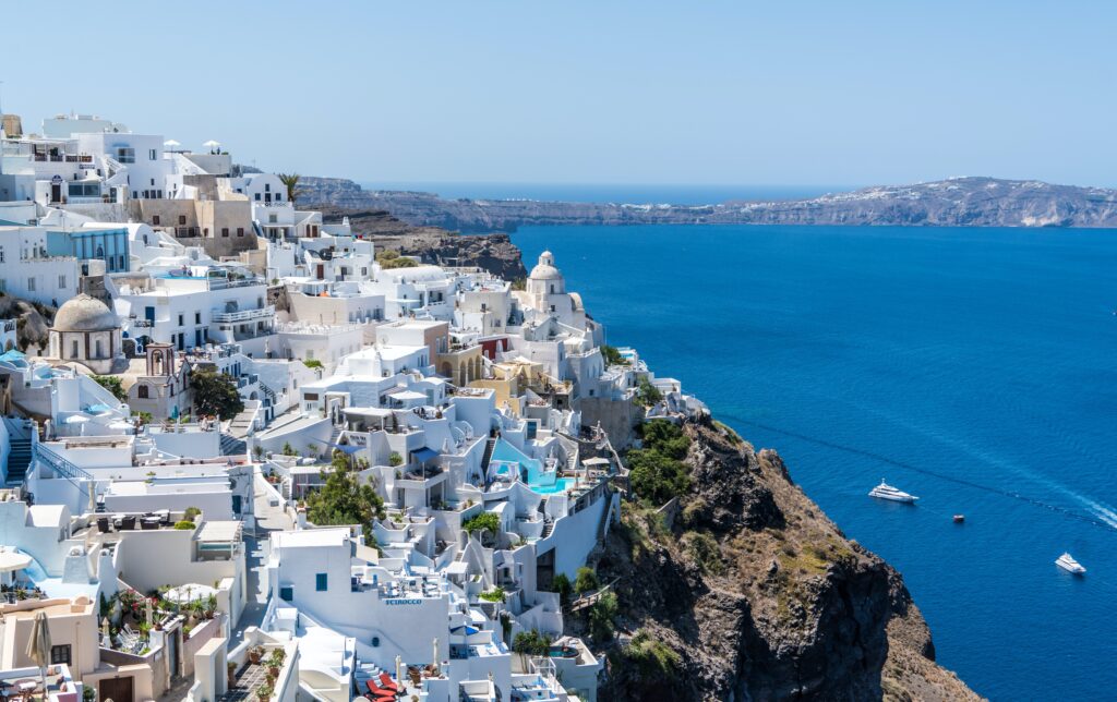 houses and Mediterranean sea